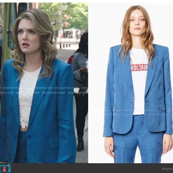 New Zadig & Voltaire Victor Paisley Blazer Small/ Fr 36 - Picture 1 of 16